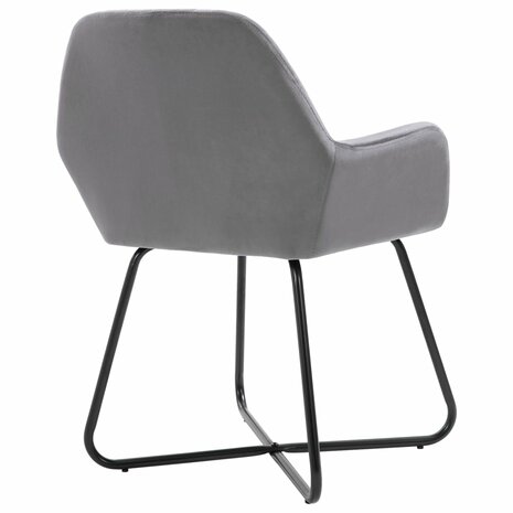 Eetkamerstoelen 6 st fluweel grijs 8719883693019 5