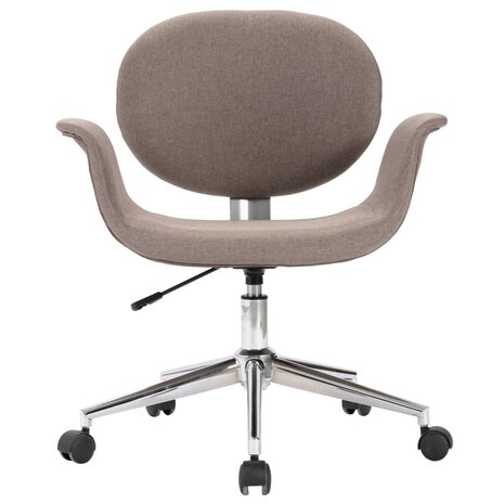 Eetkamerstoelen 4 st draaibaar stof taupe 8720286023112 3