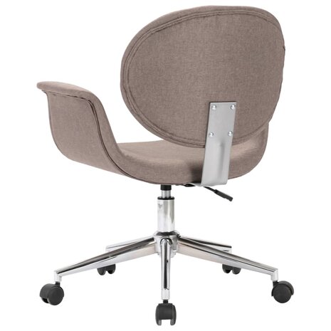 Eetkamerstoelen 4 st draaibaar stof taupe 8720286023112 5