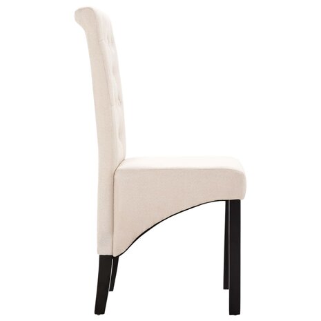 Eetkamerstoelen 6 st stof crème 8719883691084 4