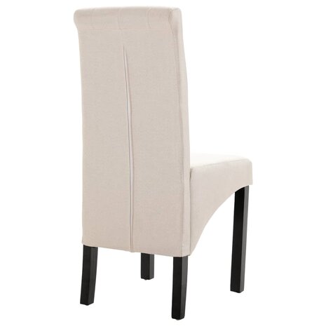 Eetkamerstoelen 6 st stof crème 8719883691084 5