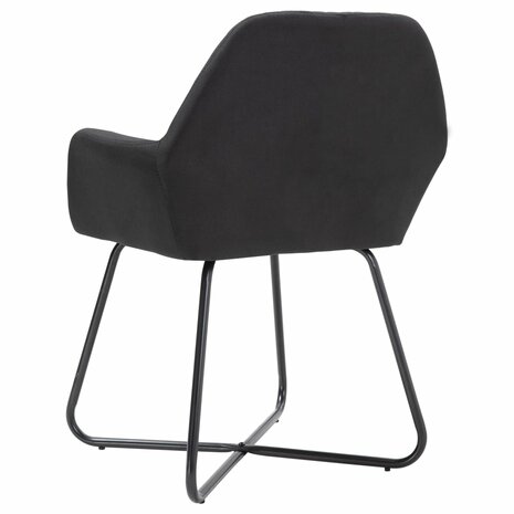 Eetkamerstoelen 6 st stof zwart 8719883695679 5