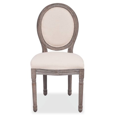 Eetkamerstoelen 6 st stof crème 8718475554387 3