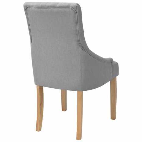 Eetkamerstoelen 6 st stof lichtgrijs 8718475552406 4