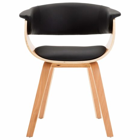 Eetkamerstoelen 6 st gebogen hout en kunstleer zwart 8719883751269 4