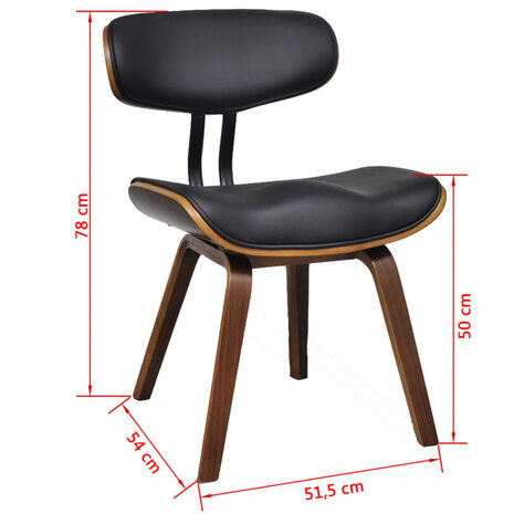 Eetkamerstoelen 6 st gebogen hout en kunstleer 8718475886648 6