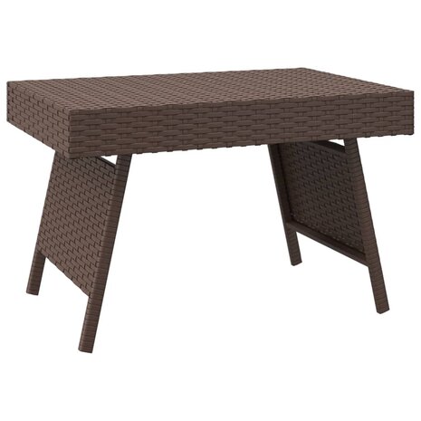 Bijzettafel inklapbaar 60x40x38 cm poly rattan bruin 8720845679149 2