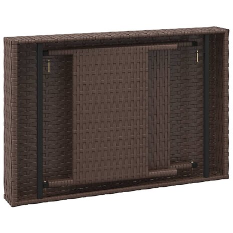 Bijzettafel inklapbaar 60x40x38 cm poly rattan bruin 8720845679149 5