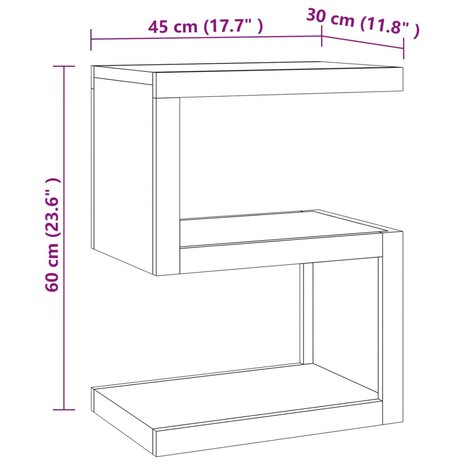 Bijzettafel 45x30x60 cm mass––ief teakhout 8720286819081 7