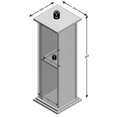 FMD Bijzettafel met deur 88,5 cm eikenkleurig 4029494118943 4