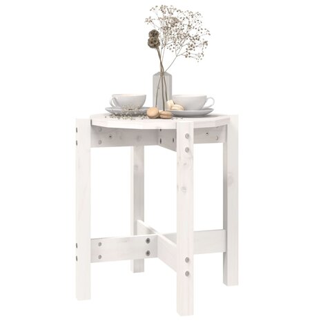 Salontafel Ø 42,5x45 cm massief grenenhout wit 8720287208105 4