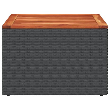 Tuintafel 55x55x37 cm poly rattan en acaciahout zwart 8721012333604 5