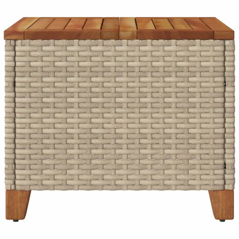 Tuintafel 45x45x37 cm poly rattan en acaciahout beige 8721012308633 6