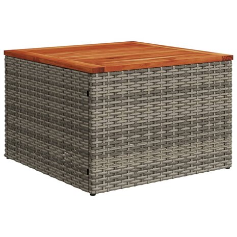 Tuintafel 55x55x37 cm poly rattan en acaciahout grijs 8721012335110 2