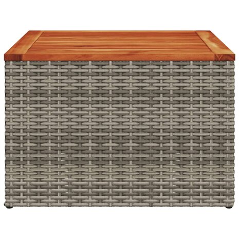 Tuintafel 55x55x37 cm poly rattan en acaciahout grijs 8721012335110 4