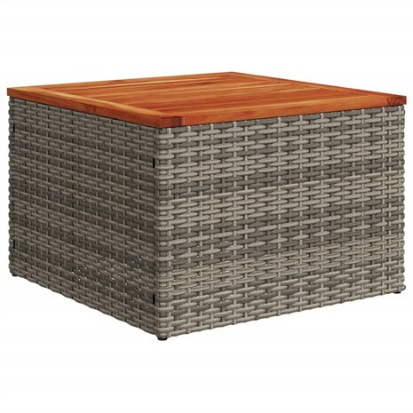 Tuintafel 55x55x37 cm poly rattan en acaciahout grijs 8721012335110 6