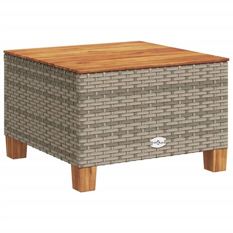 Tuintafel 55x55x36 cm poly rattan en acaciahout grijs 8721012311510 2