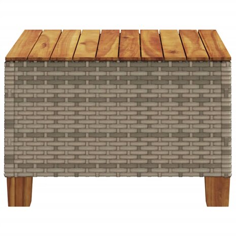 Tuintafel 55x55x36 cm poly rattan en acaciahout grijs 8721012311510 5