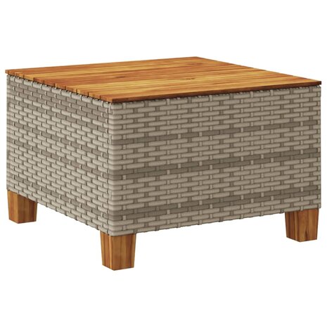 Tuintafel 55x55x36 cm poly rattan en acaciahout grijs 8721012311510 6