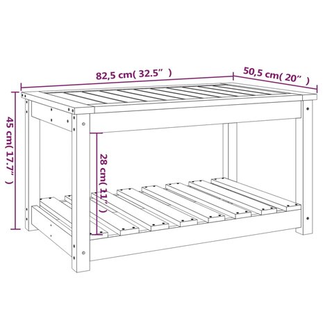 Tuintafel 82,5x50,5x45 cm massief douglashout 8720845692490 8