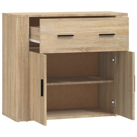 Dressoir 80x33x70 cm bewerkt hout sonoma eikenkleurig 8720287220879 4