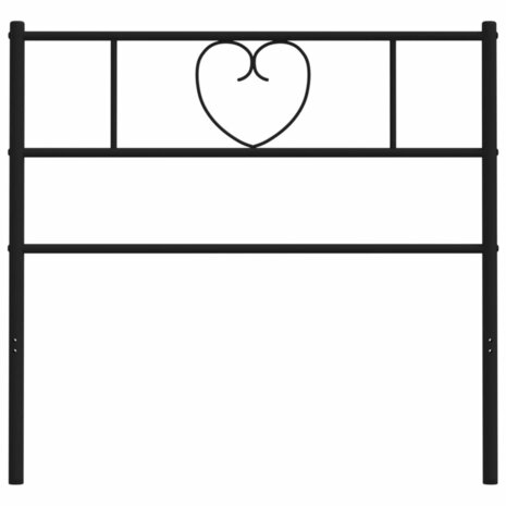 Hoofdbord 100 cm metaal zwart 8721012048515 5