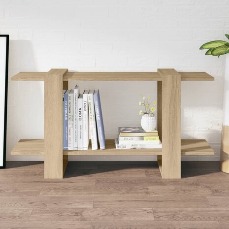 Boekenkast 100x30x51 cm bewerkt hout sonoma eikenkleurig 8720286842683 1