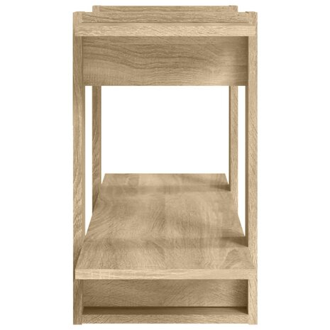 Boekenkast 100x30x51 cm bewerkt hout sonoma eikenkleurig 8720286842683 4