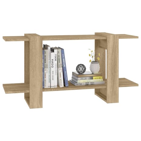 Boekenkast 100x30x51 cm bewerkt hout sonoma eikenkleurig 8720286842683 5