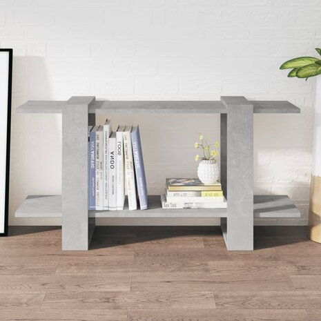 Boekenkast 100x30x51 cm bewerkt hout betongrijs 8720286842690 1