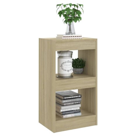 Boekenkast/kamerscherm 40x30x72 cm sonoma eikenkleurig 8720286842935 6