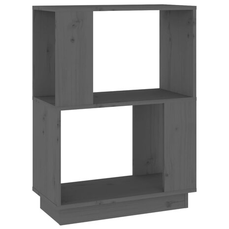 Boekenkast/kamerscherm 51x25x70 cm massief grenenhout grijs 8720286905746 2