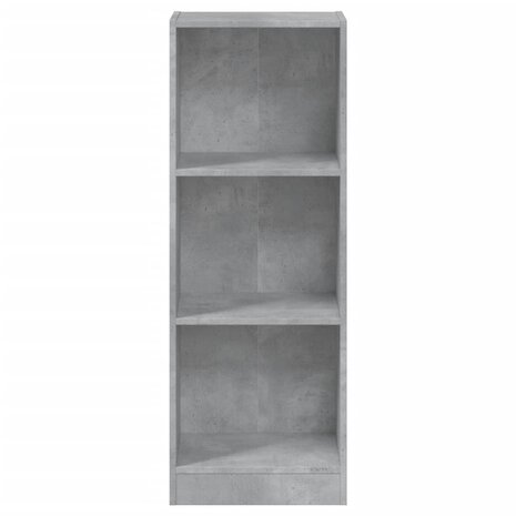 Boekenkast met 3 schappen 40x24x109 cm bewerkt hout betongrijs 8719883787367 4