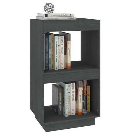 Boekenkast 40x35x71 cm massief grenenhout grijs 8720286815724 4