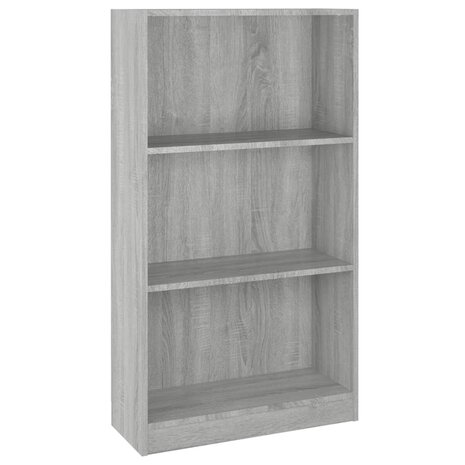 Boekenkast 60x24x109 cm bewerkt hout grijs sonoma eikenkleurig 8720286931530 2