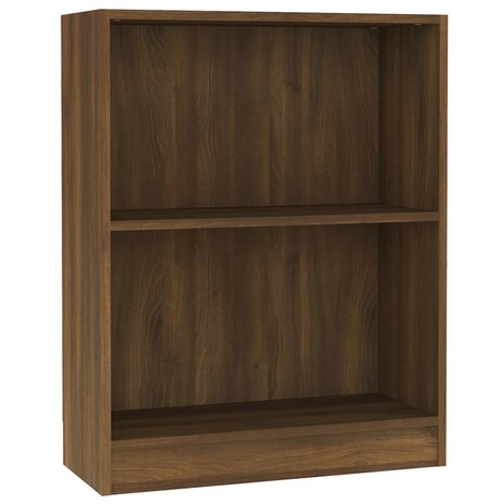 Boekenkast 60x24x76 cm bewerkt hout bruin eikenkleur 8720286931516 2