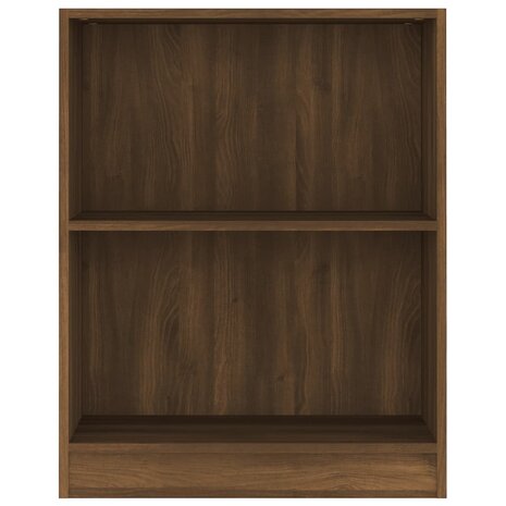 Boekenkast 60x24x76 cm bewerkt hout bruin eikenkleur 8720286931516 4