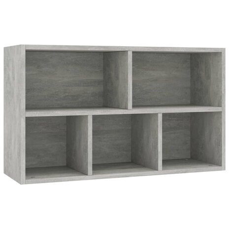 Boekenkast/dressoir 50x25x80 cm bewerkt hout betongrijs 8719883673271 8