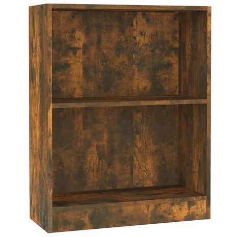 Boekenkast 60x24x76 cm bewerkt hout gerookt eikenkleurig 8720286931493 2