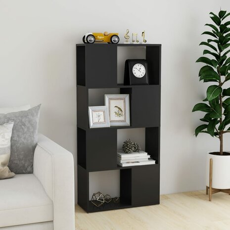 Boekenkast/kamerscherm 60x24x124,5 cm spaanplaat grijs 8720286650387 3