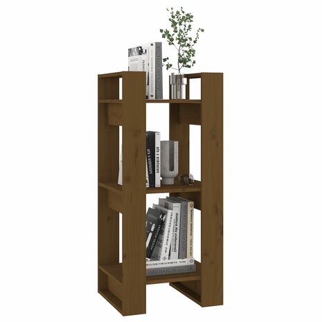 Boekenkast/kamerscherm 41x35x91 cm massief hout honingbruin 8720286905005 5