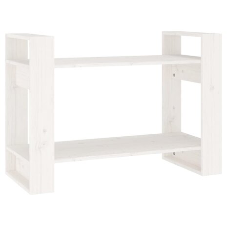 Boekenkast/kamerscherm 80x35x56,5 cm massief grenenhout wit 8720286905333 2