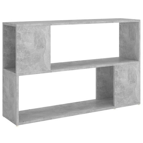 Boekenkast 100x24x63 cm spaanplaat betongrijs 8720286651308 2