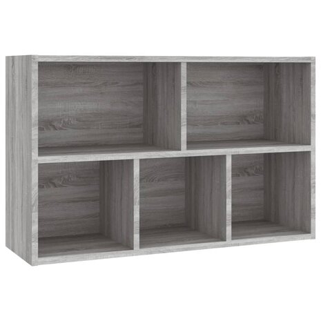 Boekenkast/dressoir 50x25x80 cm bewerkt hout sonoma grijs 8720845735340 8