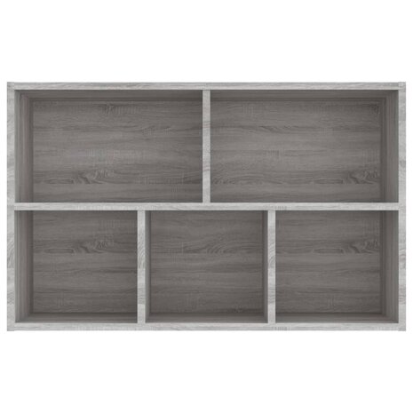 Boekenkast/dressoir 50x25x80 cm bewerkt hout sonoma grijs 8720845735340 9