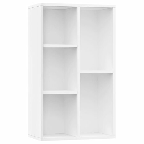 Boekenkast/dressoir 50x25x80 cm bewerkt hout wit 8719883673233 2