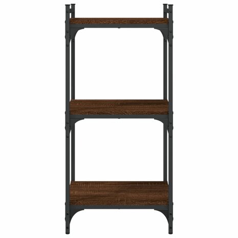 Boekenkast 3-laags 40x30x86 cm bewerkt hout bruineikenkleurig 8721012194137 4