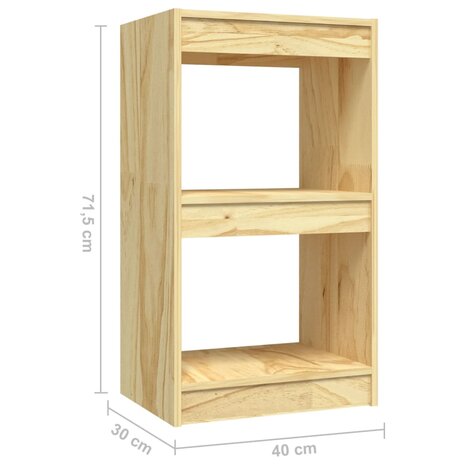 Boekenkast 40x30x71,5 cm massief grenenhout 8720286608333 8