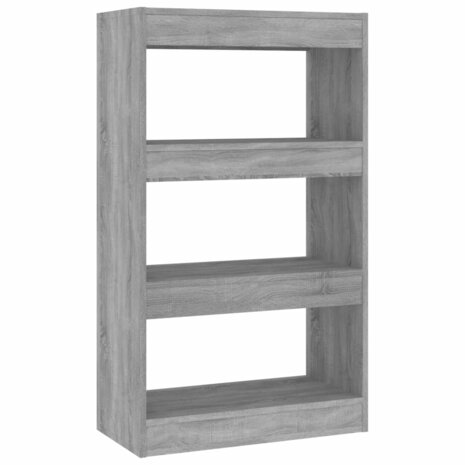 Boekenkast/kamerscherm 60x30x103 cm spaanplaat grijs sonoma 8720286844342 2