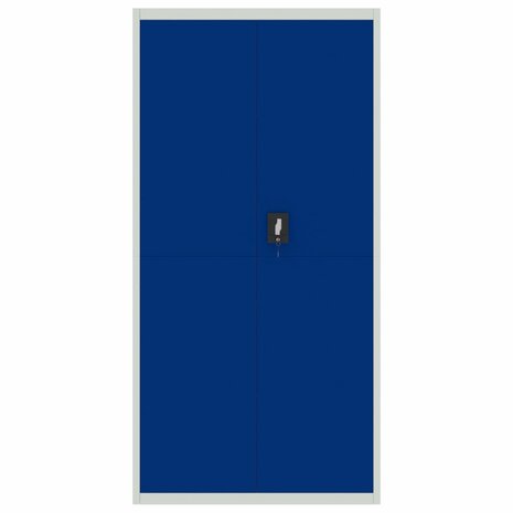 Archiefkast 90x40x180 cm staal lichtgrijs en blauw 8720845889807 3